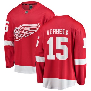 Adult Breakaway Detroit Red Wings Pat Verbeek Red Home Official Fanatics Branded Jersey