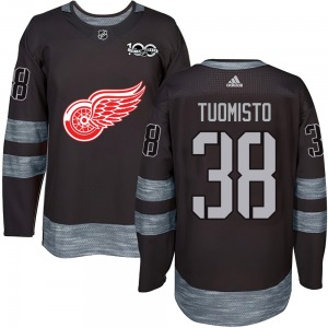 Youth Authentic Detroit Red Wings Antti Tuomisto Black 1917-2017 100th Anniversary Official Jersey