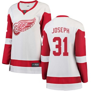 Women's Breakaway Detroit Red Wings Curtis Joseph White Away Official Fanatics Branded Jersey