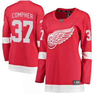 Women's Breakaway Detroit Red Wings J.T. Compher Red Home Official Fanatics Branded Jersey