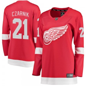 Women's Breakaway Detroit Red Wings Austin Czarnik Red Home Official Fanatics Branded Jersey