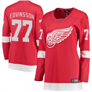 Women's Breakaway Detroit Red Wings Simon Edvinsson Red Home Official Fanatics Branded Jersey