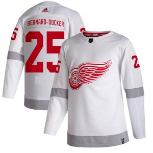 Adult Authentic Detroit Red Wings Jacob Bernard-Docker White 2020/21 Reverse Retro Official Adidas Jersey