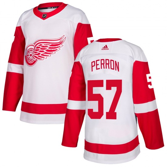 Youth Authentic Detroit Red Wings David Perron White Official Adidas Jersey