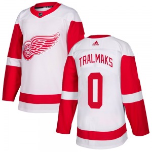 Youth Authentic Detroit Red Wings Eduards Tralmaks White Official Adidas Jersey
