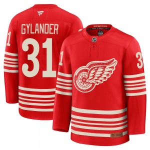 Adult Premium Detroit Red Wings Carter Gylander Red Centennial Official Fanatics Jersey