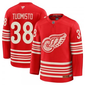 Adult Premium Detroit Red Wings Antti Tuomisto Red Centennial Official Fanatics Jersey