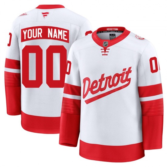 Adult Premium Detroit Red Wings Custom White Custom 2025 Stadium Series Official Fanatics Jersey