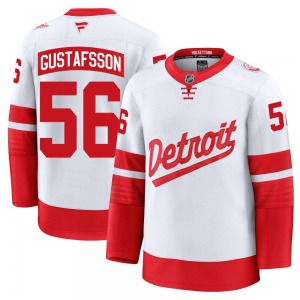 Adult Premium Detroit Red Wings Erik Gustafsson White 2025 Stadium Series Official Fanatics Jersey