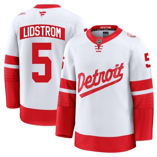 Adult Premium Detroit Red Wings Nicklas Lidstrom White 2025 Stadium Series Official Fanatics Jersey
