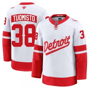 Adult Premium Detroit Red Wings Antti Tuomisto White 2025 Stadium Series Official Fanatics Jersey