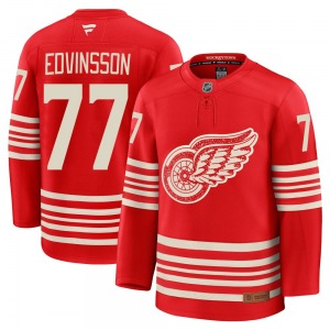 Youth Premium Detroit Red Wings Simon Edvinsson Red Centennial Official Fanatics Jersey