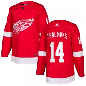 Youth Authentic Detroit Red Wings Eduards Tralmaks Red Home Official Adidas Jersey
