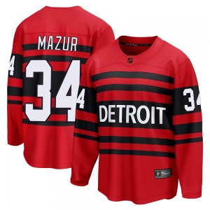 Youth Breakaway Detroit Red Wings Carter Mazur Red Special Edition 2.0 Official Fanatics Branded Jersey