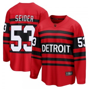 Youth Breakaway Detroit Red Wings Moritz Seider Red Special Edition 2.0 Official Fanatics Branded Jersey