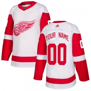 Adult Authentic Detroit Red Wings Custom White Custom Official Adidas Jersey
