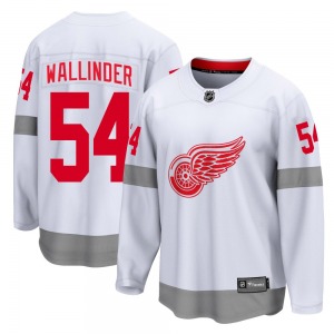 Youth Breakaway Detroit Red Wings William Wallinder White 2020/21 Special Edition Official Fanatics Branded Jersey