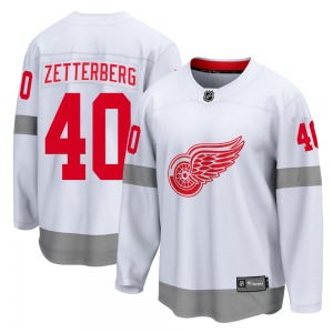 Youth Breakaway Detroit Red Wings Henrik Zetterberg White 2020/21 Special Edition Official Fanatics Branded Jersey