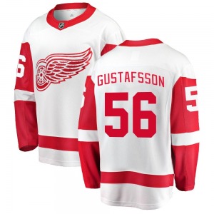 Youth Breakaway Detroit Red Wings Erik Gustafsson White Away Official Fanatics Branded Jersey