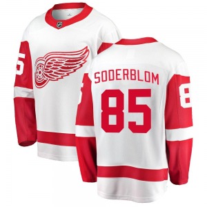 Youth Breakaway Detroit Red Wings Elmer Soderblom White Away Official Fanatics Branded Jersey