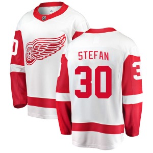 Youth Breakaway Detroit Red Wings Greg Stefan White Away Official Fanatics Branded Jersey