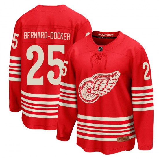 Adult Breakaway Detroit Red Wings Jacob Bernard-Docker Red Centennial Official Fanatics Jersey