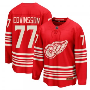 Adult Breakaway Detroit Red Wings Simon Edvinsson Red Centennial Official Fanatics Jersey