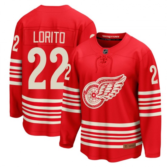 Youth Breakaway Detroit Red Wings Matthew Lorito Red Centennial Official Fanatics Jersey