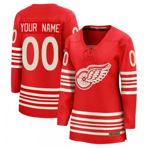 Women's Breakaway Detroit Red Wings Custom Red Custom Centennial Official Fanatics Jersey