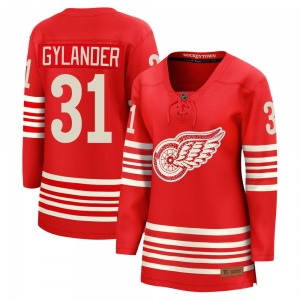 Women's Breakaway Detroit Red Wings Carter Gylander Red Centennial Official Fanatics Jersey