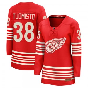 Women's Breakaway Detroit Red Wings Antti Tuomisto Red Centennial Official Fanatics Jersey