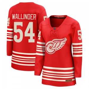 Women's Breakaway Detroit Red Wings William Wallinder Red Centennial Official Fanatics Jersey