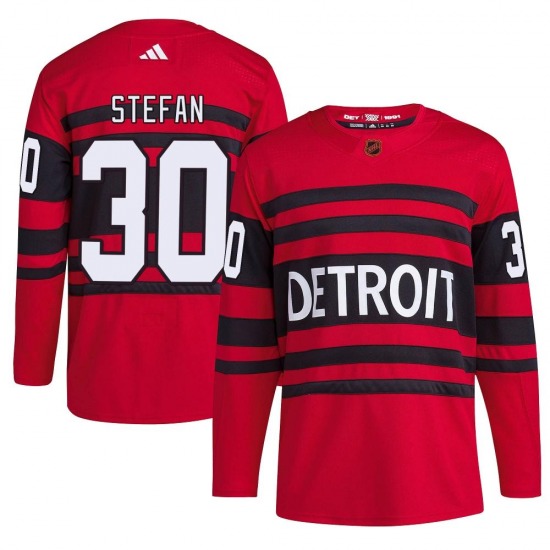 Adult Authentic Detroit Red Wings Greg Stefan Red Reverse Retro 2.0 Official Adidas Jersey