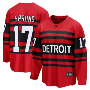 Adult Breakaway Detroit Red Wings Daniel Sprong Red Special Edition 2.0 Official Fanatics Branded Jersey