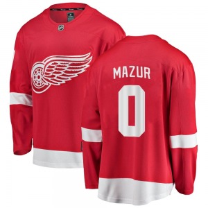 Youth Breakaway Detroit Red Wings Carter Mazur Red Home Official Fanatics Branded Jersey