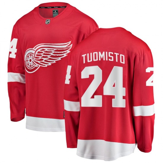 Youth Breakaway Detroit Red Wings Antti Tuomisto Red Home Official Fanatics Branded Jersey