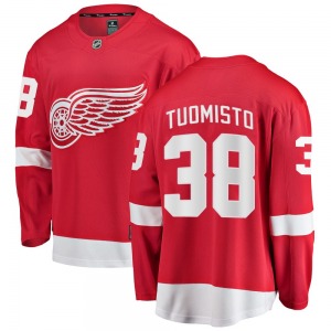 Youth Breakaway Detroit Red Wings Antti Tuomisto Red Home Official Fanatics Branded Jersey