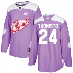 Youth Authentic Detroit Red Wings Antti Tuomisto Purple Hockey Fights Cancer Practice Official Adidas Jersey