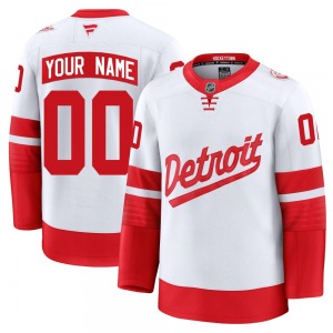 Youth Premium Detroit Red Wings Custom White Custom 2025 Stadium Series Official Fanatics Jersey
