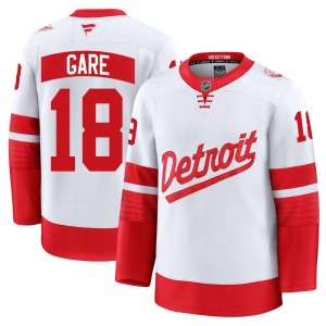 Youth Premium Detroit Red Wings Danny Gare White 2025 Stadium Series Official Fanatics Jersey