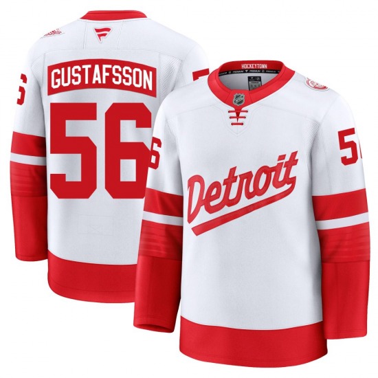 Youth Premium Detroit Red Wings Erik Gustafsson White 2025 Stadium Series Official Fanatics Jersey